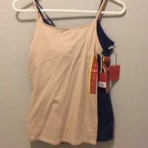 Two Cami’s Navy and Tan